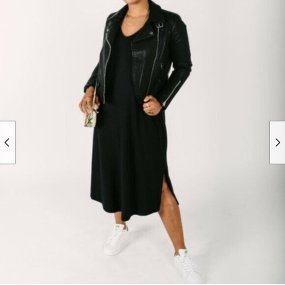 Smash + Tess V-Neck Midi Friday Dress Relaxed Fit Women Size Small - Picture 2 of 14